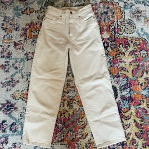 cream jeans